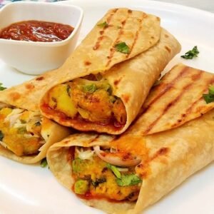 Aloo tikki wrap