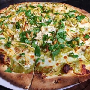 Green Chilli Sauce pizza