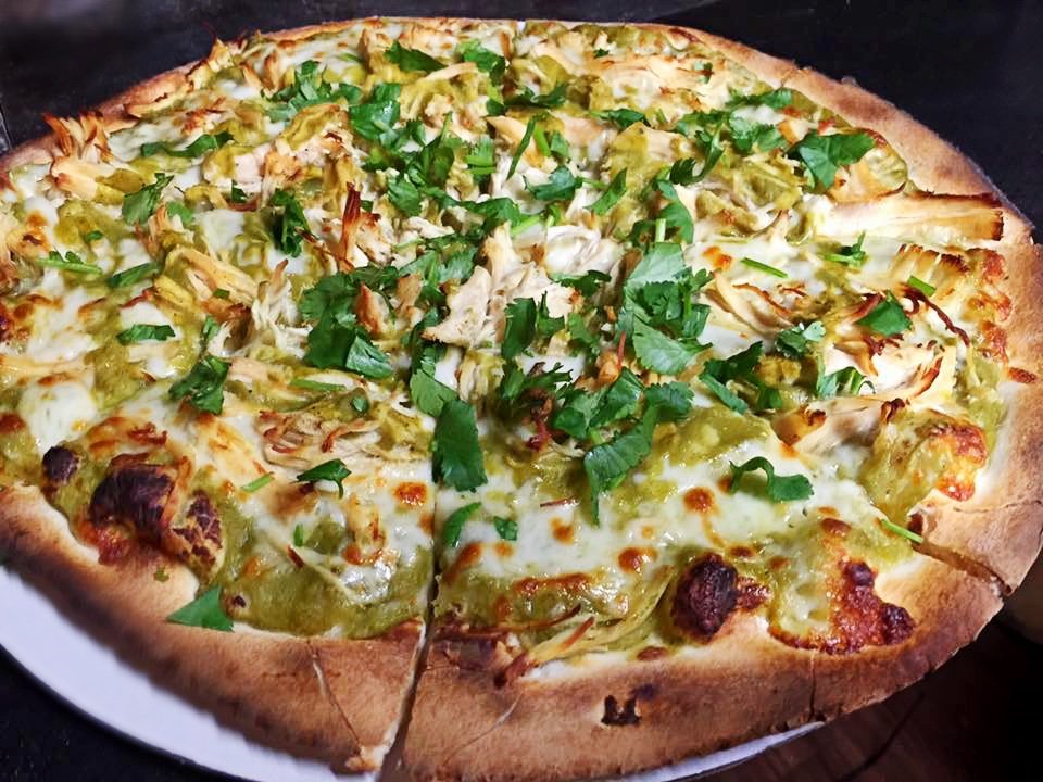 Green Chilli Sauce pizza